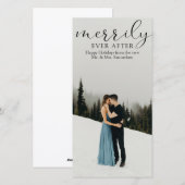 Eerste huwelijk gelukkig tot het eind FOTO Feestdagenkaart (Voorkant / Achterkant)