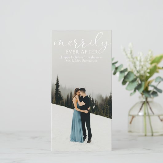 Eerste huwelijk gelukkig tot in lengte van dagen F Feestdagenkaart (Staand voorkant)