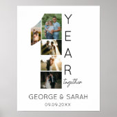 Eerste huwelijksverjaardag 5 foto's poster (Voorkant)