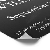 Eerste huwelijksverjaardag Modern print met datums (Hoek)