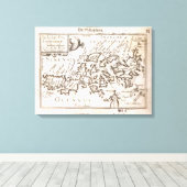 Eerste individuele kaart van de Filipijnen. . Canvas Afdruk (Insitu (Houten vloer))