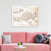 Eerste individuele kaart van de Filipijnen. . Canvas Afdruk (Insitu (Woonkamer))