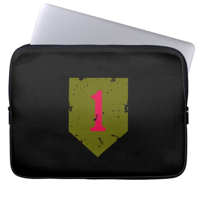 Eerste Infanteriedivisie "Big Red One" in nood Laptop Sleeve (Voorkant)