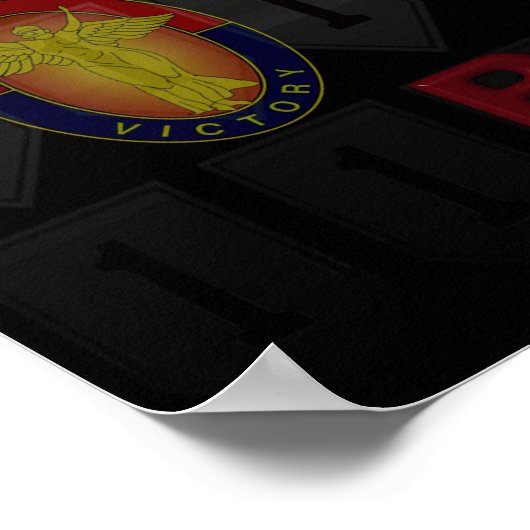 Eerste infanteriedivisie Big Red One Poster (Hoek)