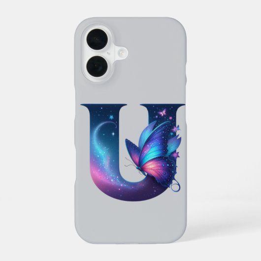 Eerste initiaal iPhone 16 hoesje (Achterkant)