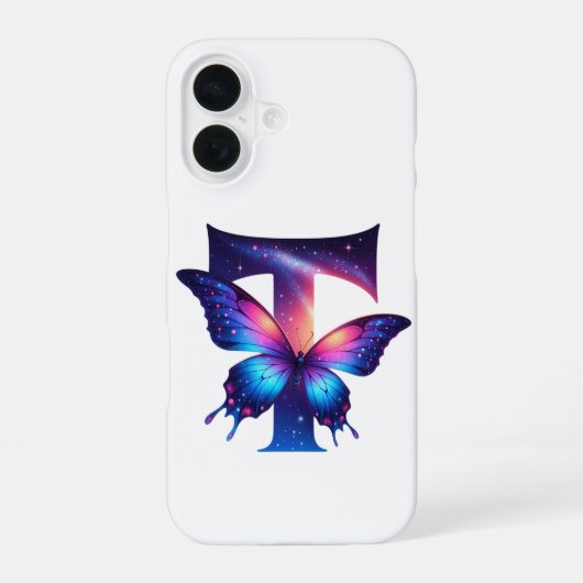 Eerste initiaal iPhone 16 hoesje (Achterkant)
