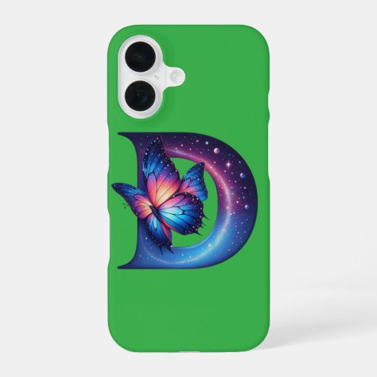 Eerste initiaal iPhone 16 hoesje (Achterkant)