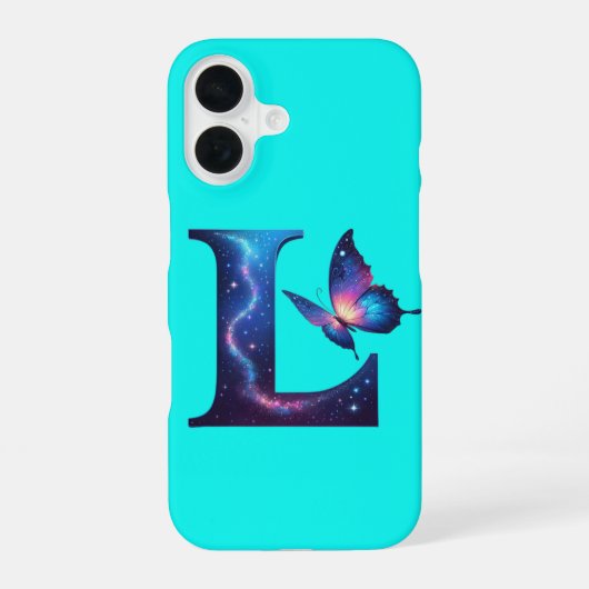 Eerste initiaal iPhone 16 hoesje (Achterkant)