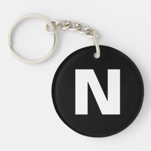 Eerste initiaal Moderne stijlvolle trendy letter Sleutelhanger
