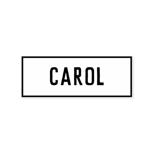 Eerste Initiaal plus naam Carol met bloemen Rubberstempel (Afrduk)