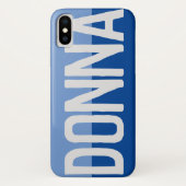 Eerste Initiaal plus naam Donna met bloemen Case-Mate iPhone Case (Achterkant)