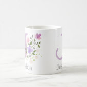 Eerste Initiaal plus naam Jessica met Bloemen Koffiemok (Center)