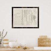 Eerste Inkomstenbelastingformulier 1040 van Amerik Poster (Keuken)