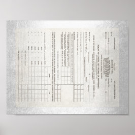 Eerste Inkomstenbelastingformulier 1040 van Amerik Poster