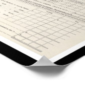 Eerste Inkomstenbelastingformulier 1040 van Amerik Poster (Hoek)