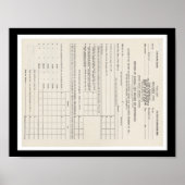 Eerste Inkomstenbelastingformulier 1040 van Amerik Poster (Voorkant)