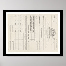 Eerste Inkomstenbelastingformulier 1040 van Amerik Poster