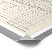 Eerste Inkomstenbelastingformulier 1040 van Amerik Poster (Hoek)