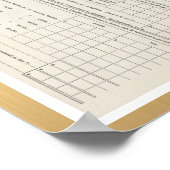 Eerste Inkomstenbelastingformulier 1040 van Amerik Poster (Hoek)