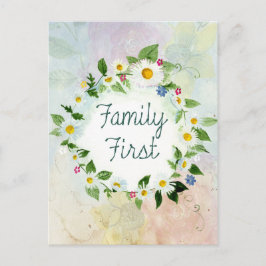 Eerste Inspirerend prijsopgave voor de familie Briefkaart