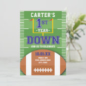 Eerste jaar Afgelopen Football thema Blauw eerste  Kaart (Staand voorkant)