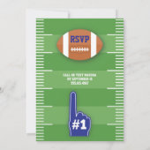 Eerste jaar Afgelopen Football thema Blauw eerste  Kaart (Achterkant)