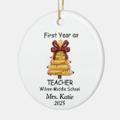Eerste jaar als middelbare school leraar keramisch ornament (Links)