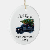 eerste jaar als politieagent keramisch ornament (Rechts)