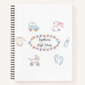 Eerste Jaar Baby - Een Zoete Notitieboek voor Moed (Voorkant)