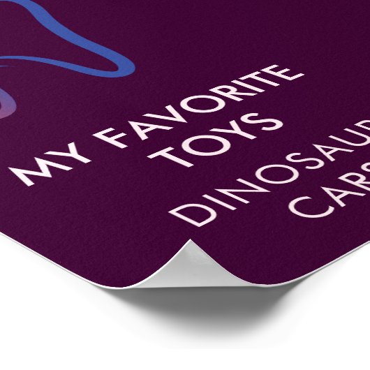 Eerste jaar 'Birthday Milestone' Poster (Hoek)