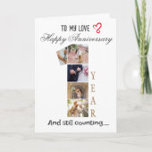 Eerste jaar bruiloft Jubileum fotokaart Kaart (Voorkant)