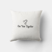 Eerste jaar bruiloft Jubileum Kussen (Achterkant)