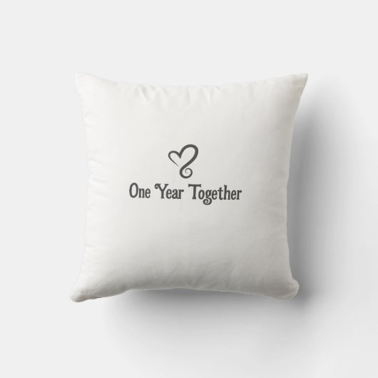 Eerste jaar bruiloft Jubileum Kussen (Achterkant)