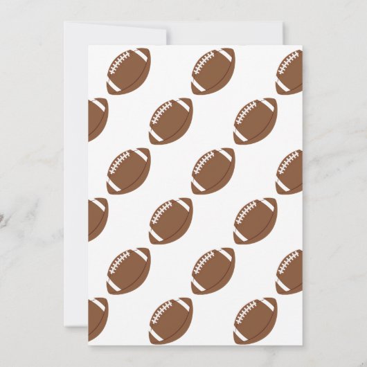 Eerste jaar down 1st Birthday Football Kaart (Achterkant)