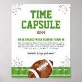 Eerste jaar Down 1st Verjaardag Tijd Capsule Sign Poster (Voorkant)