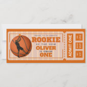 Eerste jaar down basketbal ticket verjaardag kaart (Voorkant)