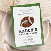 Eerste jaar Down Boy Football 1e verjaardagsfeestj Kaart