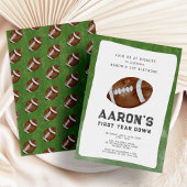 Eerste jaar Down Boy Football 1e verjaardagsfeestj Kaart