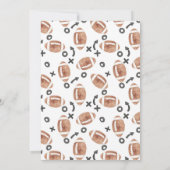 Eerste jaar Down First Birthday Invitation Footbal Kaart (Achterkant)