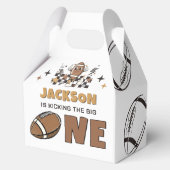 Eerste jaar Down Football 1e verjaardag gunstboxen Bedankdoosjes (Achterkant)