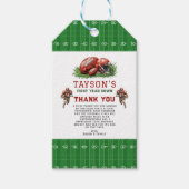 Eerste jaar Down Football 1e verjaardagsfeestje Cadeaulabel (Voorkant)