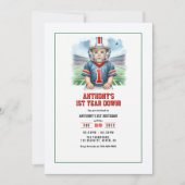 Eerste jaar Down Football 1e verjaardagsfeestje Kaart (Voorkant)