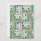 Eerste jaar Down Football 1e verjaardagsfeestje Kaart (Achterkant)