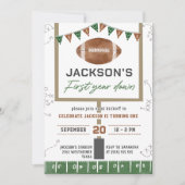 Eerste jaar Down Football 1e verjaardagsfeestje Kaart (Voorkant)