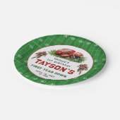 Eerste jaar Down Football 1e verjaardagsfeestje Papieren Bordje (Gekanteld)