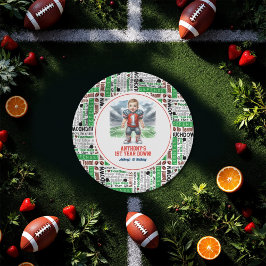 Eerste jaar Down Football 1e verjaardagsfeestje Papieren Bordje