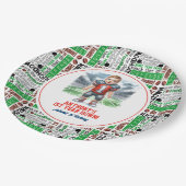 Eerste jaar Down Football 1e verjaardagsfeestje Papieren Bordje (Gekanteld)