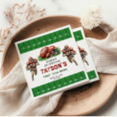 Eerste jaar Down Football 1e verjaardagsfeestje Servet