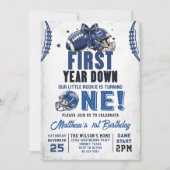 Eerste jaar Down Football 1e verjaardagsuitnodigin Kaart (Voorkant)