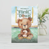 Eerste jaar Down Football Beer 1e Verjaardag Kaart (Staand voorkant)